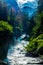 Wild River With Waterfall At Umbalfaelle On Mountain Grossvenediger In Nationalpark Hohe Tauern In Tirol In Austria