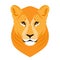 Wild Roaring lioness Head Mascot