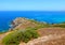 Wild rocky cliff on the coast of Sardinia, Torre dei Corsari