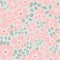 Wild rose floral doodle seamless pattern. Cute neutral summer blooming petals on delicate background.