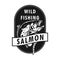 wild salmon fishing logo