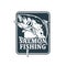 wild salmon fishing logo template