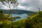 Wild scenic view over the Lagoa do Fogo Lake in the Island of SÃ£o Miguel, Azores