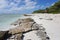 Wild shore atoll Rangiroa Tuamotu French Polynesia