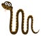 Wild snake icon. Poison animal. Cartoon fauna