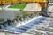Wild swirling water released from city dam