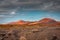 Wild volcanic landscape of the Timanfaya National Park,  Lanzarote, Canary Islands, Spain