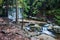 Wild Waterfall in Forest of Karkonosze Mountains