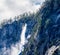 A wild waterfall somewhere in a Scandinavian forest