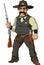 Wild west. Cartoon sheriff