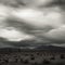 Wild west desert cloudy sky creepy scene distant desert view