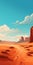 Wild West Desert Landscape Vector Illustration