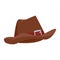 Wild west flat icon. Accessorie or object game and app ui icon. Cowboy hat