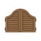 Wild west flat icon. Accessorie or object game and app ui icon. Saloon wooden gate