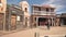 Wild West frontier style facade in Tombstone, Arizona, with cowboy actor