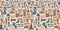 Wild West Seamless Pattern | Repeating Cowboy Background | Comic Style Old West Wallpaper