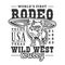 Wild West, Western American rodeo bull
