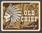 Wild West whiskey bar saloon, Western Indian chief