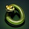 Wild Whispers: Captivating AI Art of a Green Snake Against Green