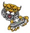 Wildcat Bobcat Player Gamer Mascot