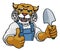 Wildcat Gardener Gardening Animal Mascot