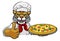 Wildcat Pizza Chef Cartoon Restaurant Mascot Sign