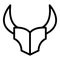 Wildebeest animal icon, outline style