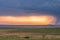 Wildebeest magical sunset grazing on the savannah grasslands at the Maasai Mara National Game Reserve Park And Conservation Areas