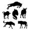 Wildebeest set vector