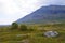 Wilderness during hike on kungsleden trail in Abisko