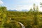 Wilderness during hike on kungsleden trail in Abisko