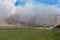 Wildfire approaches meadows and farms near John O Groats.