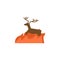 Wildfire, deer, fire icon. Simple line, outline vector of wildfires icons for ui and ux, website or mobile application