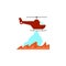 Wildfire, helicopter, water icon. Simple line, outline vector of wildfires icons for ui and ux, website or mobile application