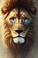 Wildfire Mane: Digital Lion Artwork Series
