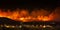 Wildfire in Nevada desert, on Red Rock Road