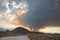 Wildfire starts in the Eastern Sierra Nevada mountains California