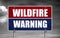 Wildfire Warning sign