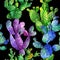 Wildflower cactus flower pattern in a watercolor style.