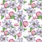 Wildflower clematis flower pattern in a watercolor style isolated.