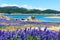 Wildflower lupines super bloom purple fields