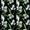 Wildflower orchid flower pattern in a watercolor style.