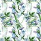 Wildflower orchid flower pattern in a watercolor style.