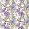 Wildflower orchid flower pattern in a watercolor style.