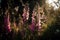 Wildflowers Foxgloves Background Flowers Plant. Generative AI