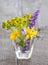 Wildflowers in glass vase