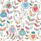 Wildfruit cute plant seamless pattern