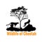 Wildlife of Cheetah black shadow vector design