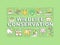 Wildlife conservation word concepts banner