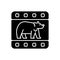 Wildlife documentary black glyph icon